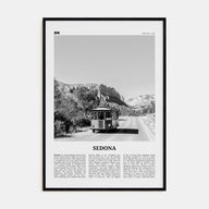 Sedona Travel B&W Poster