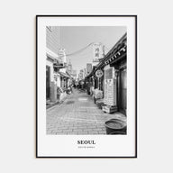 Seoul Portrait B&W No 2 Poster