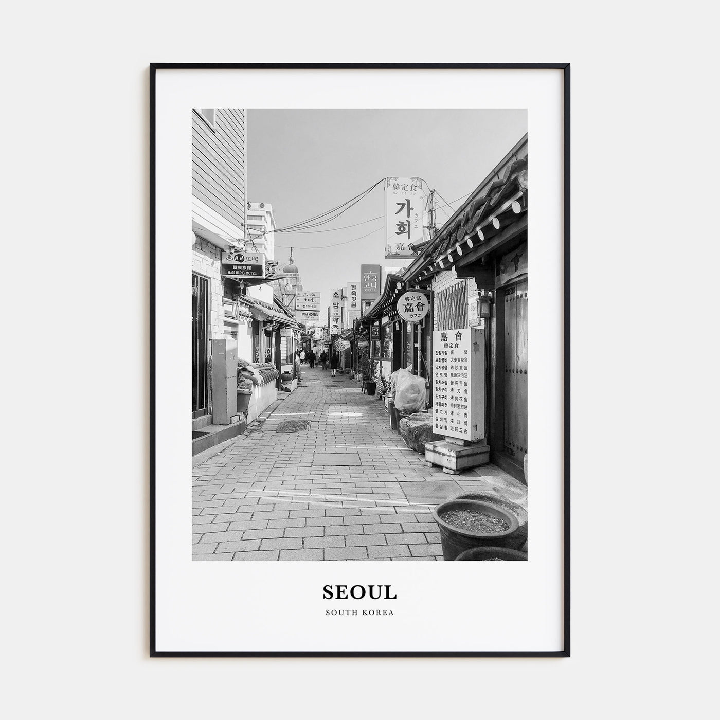 Seoul Portrait B&W No 2 Poster