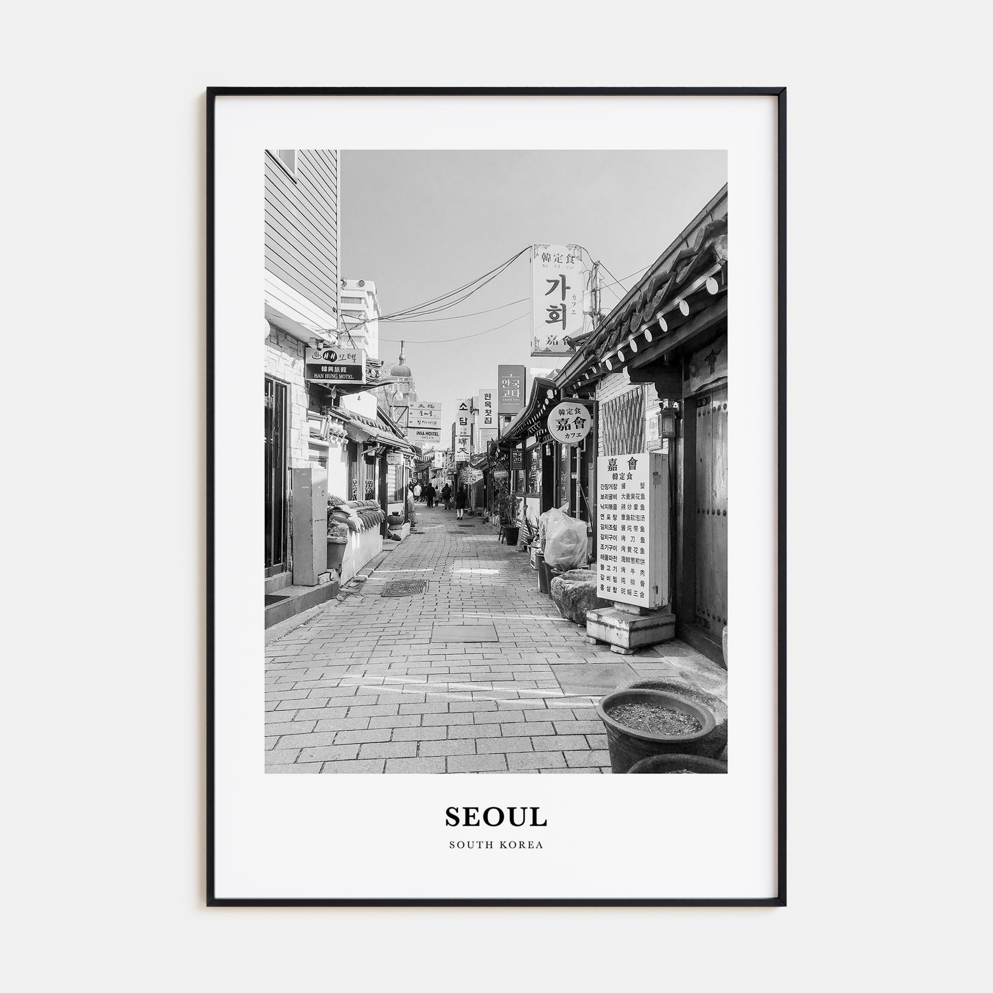 Seoul Portrait B&W No 2 Poster