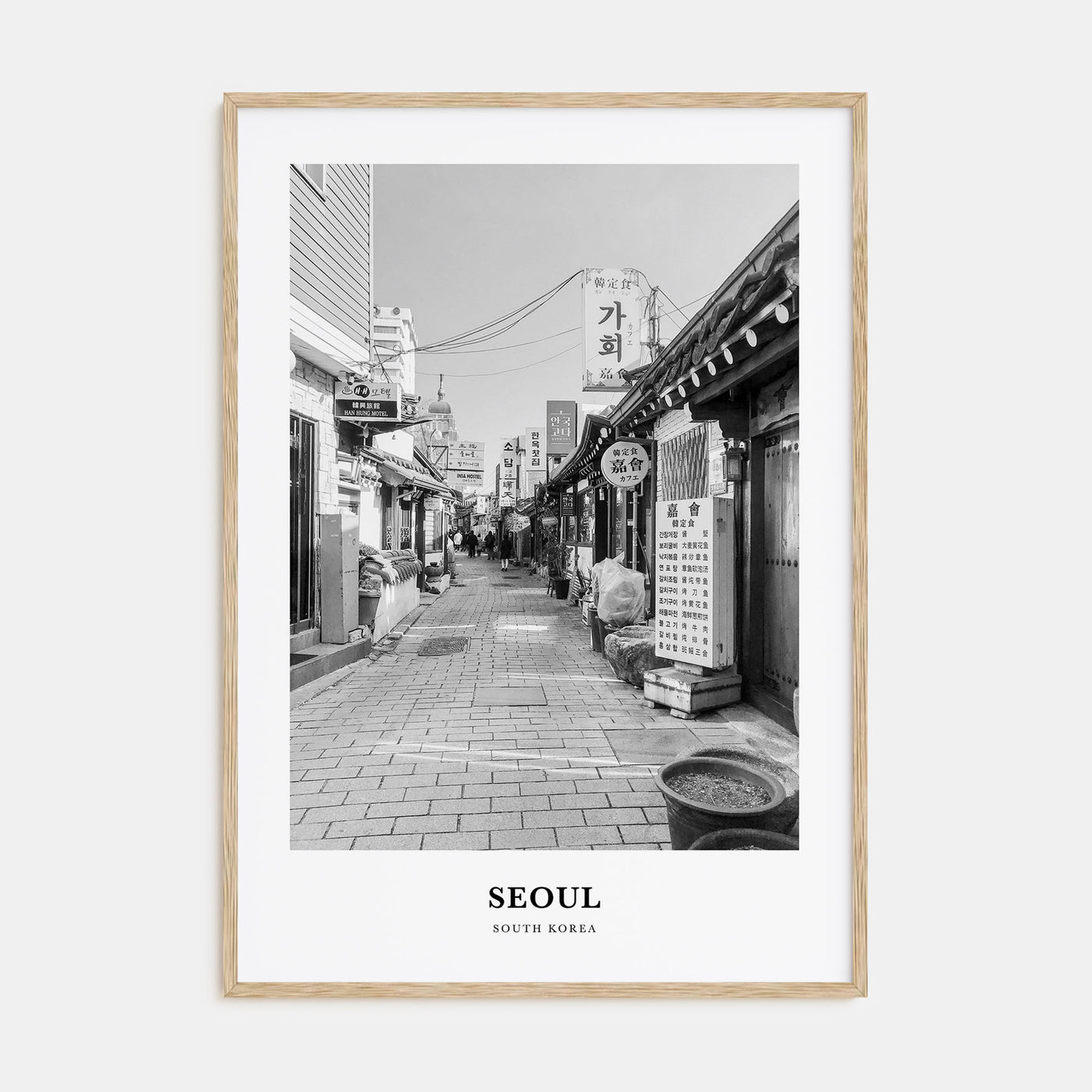 Seoul Portrait B&W No 2 Poster