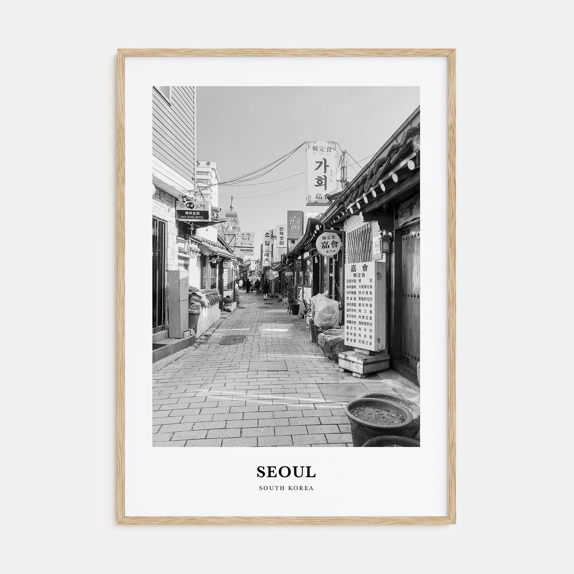 Seoul Portrait B&W No 2 Poster