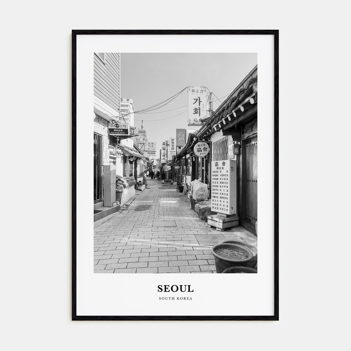 Seoul Portrait B&W No 2 Poster