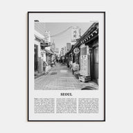 Seoul Travel B&W No 1 Poster