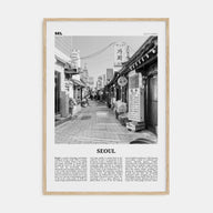 Seoul Travel B&W No 1 Poster