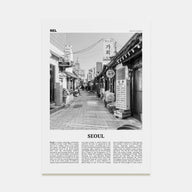 Seoul Travel B&W No 1 Poster
