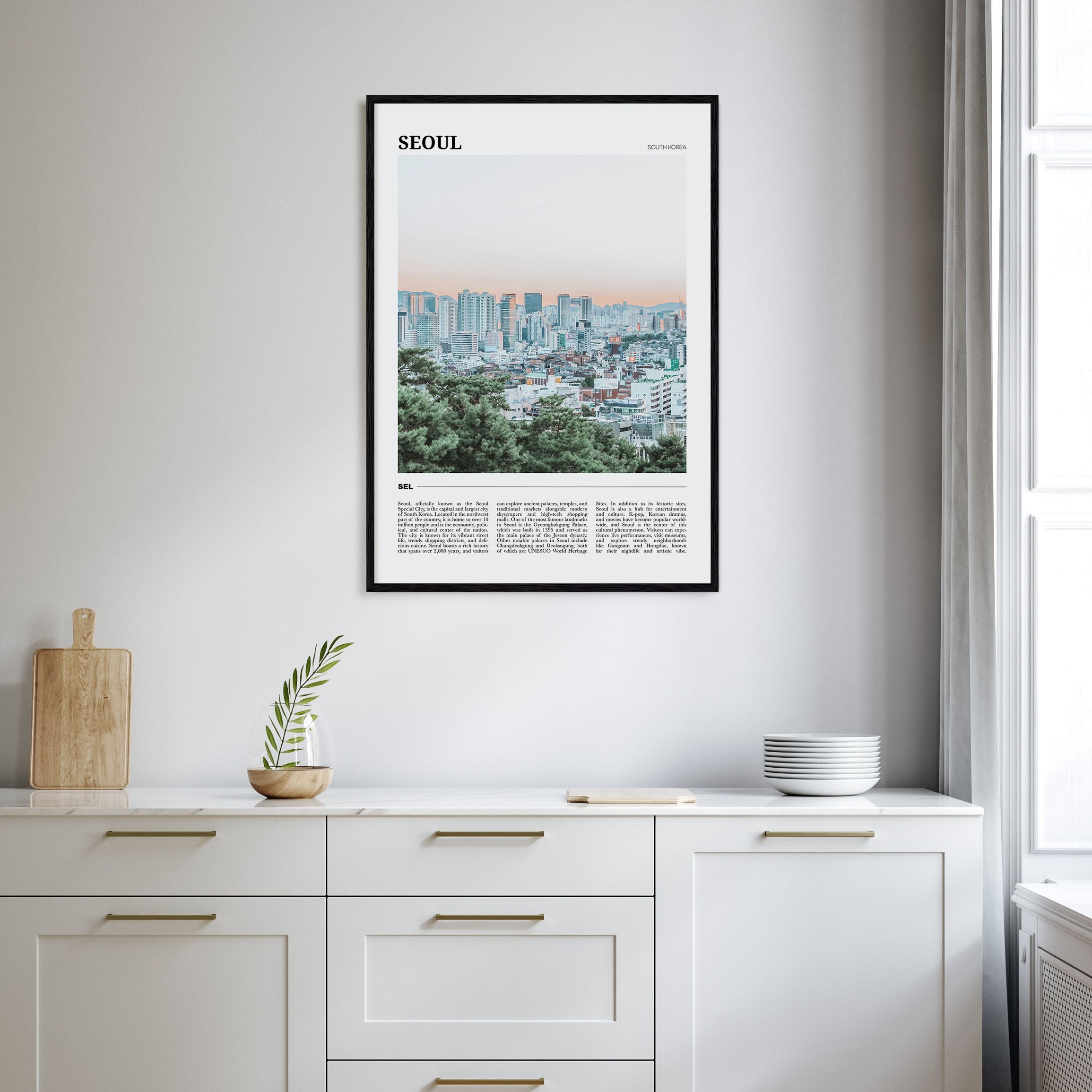 Seoul Travel Color Poster