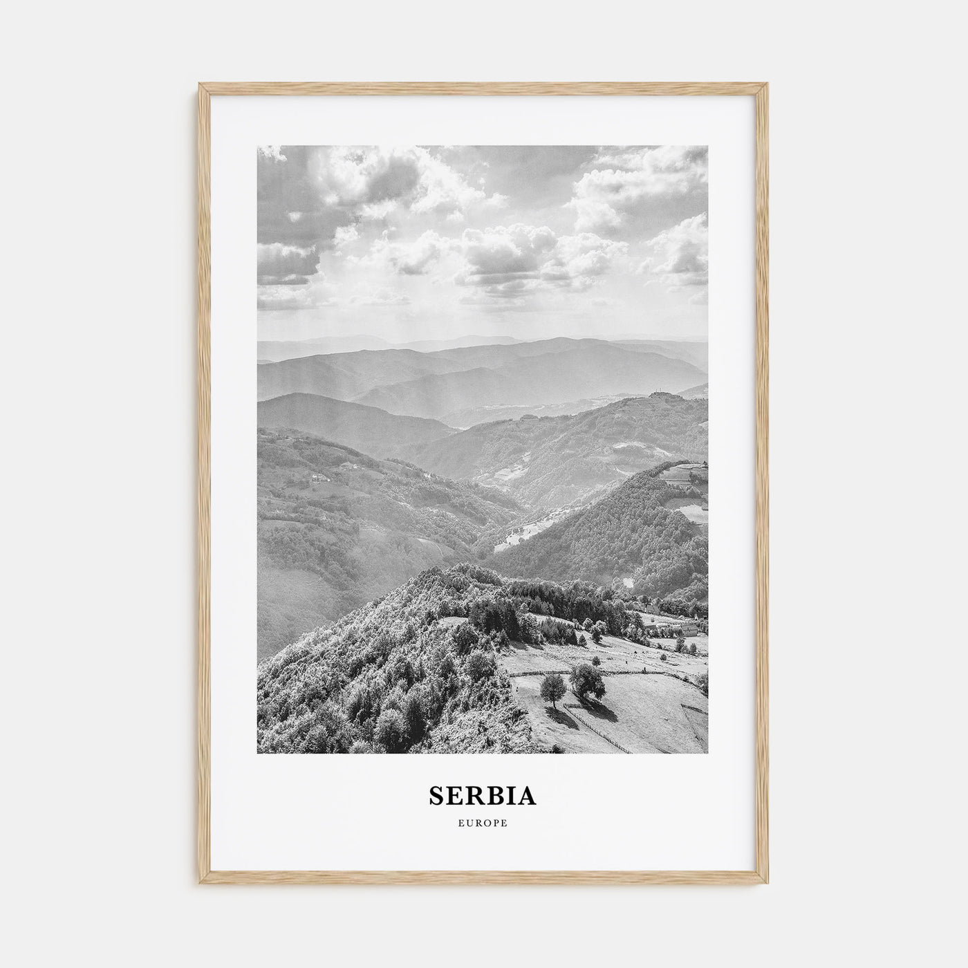 Serbia Portrait B&W Poster