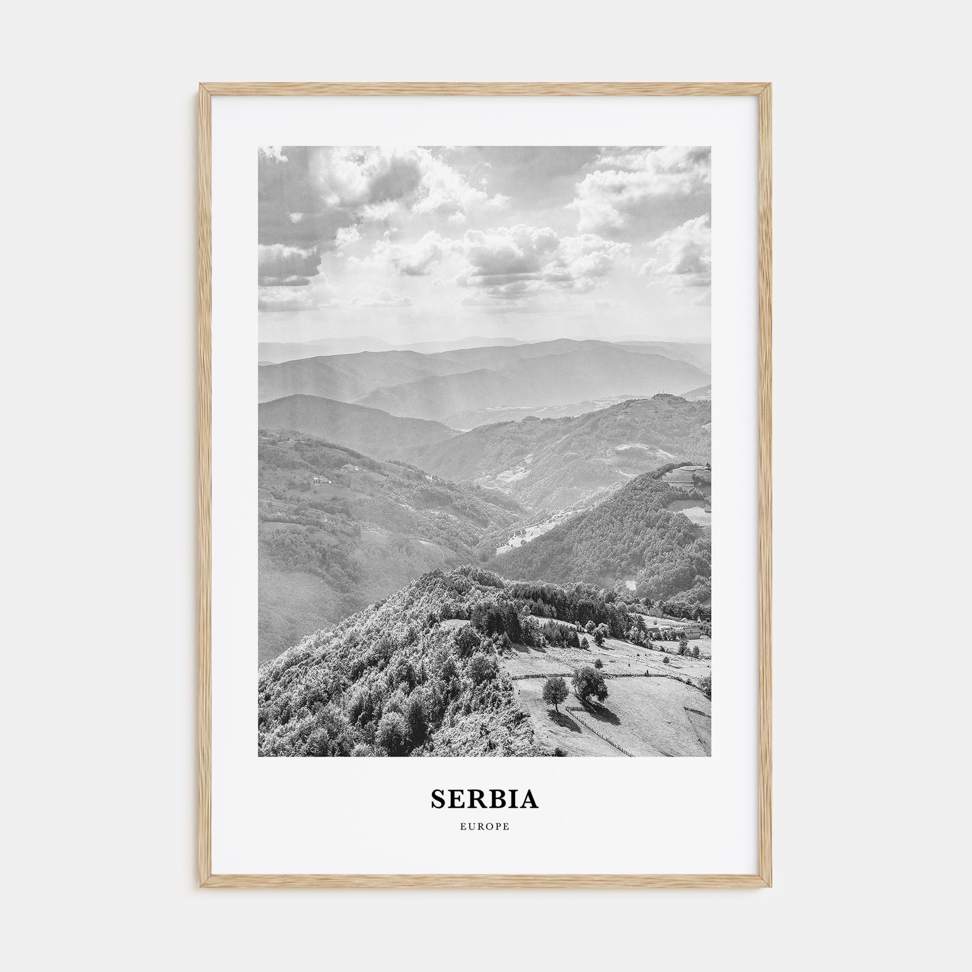 Serbia Portrait B&W Poster