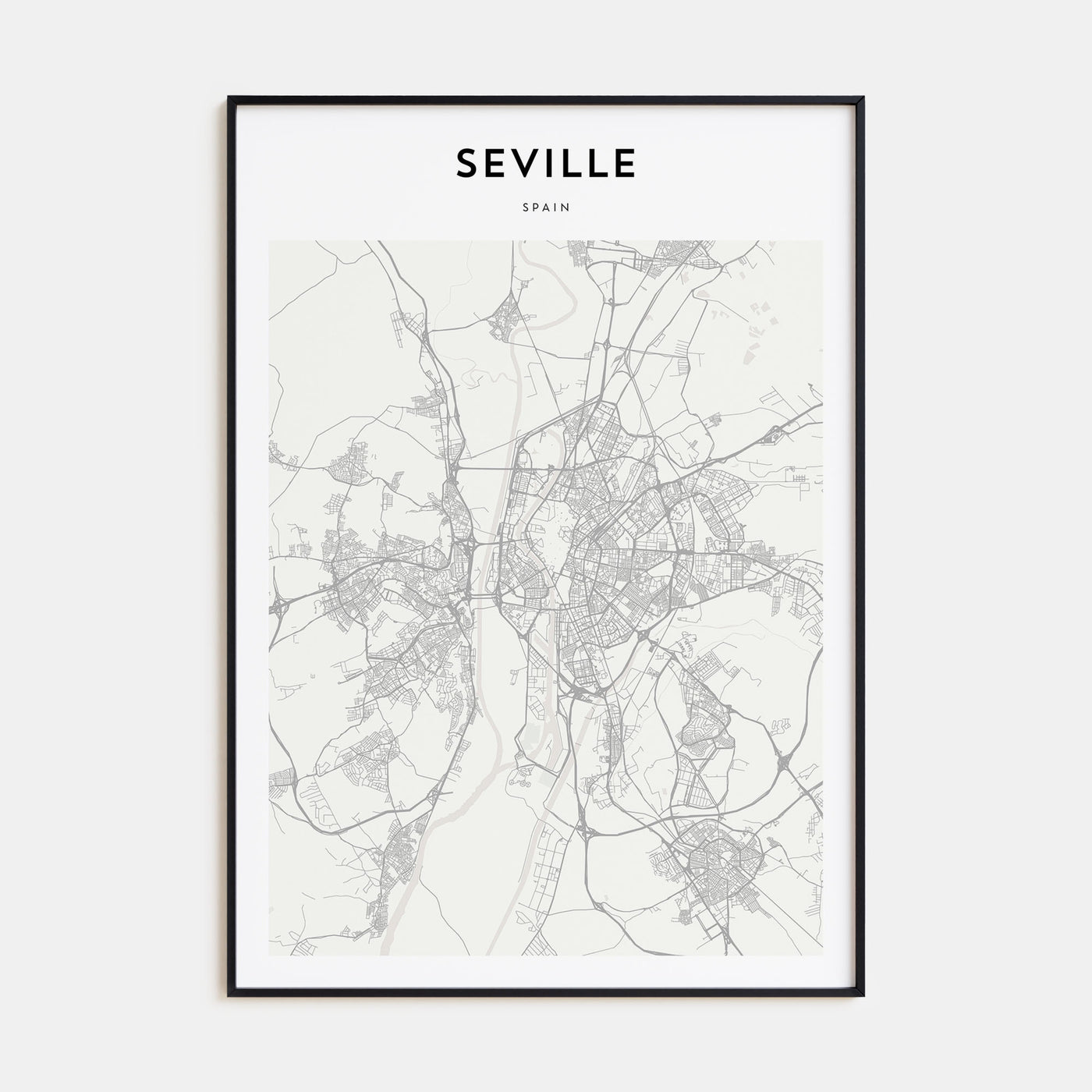 Seville Map Portrait Poster