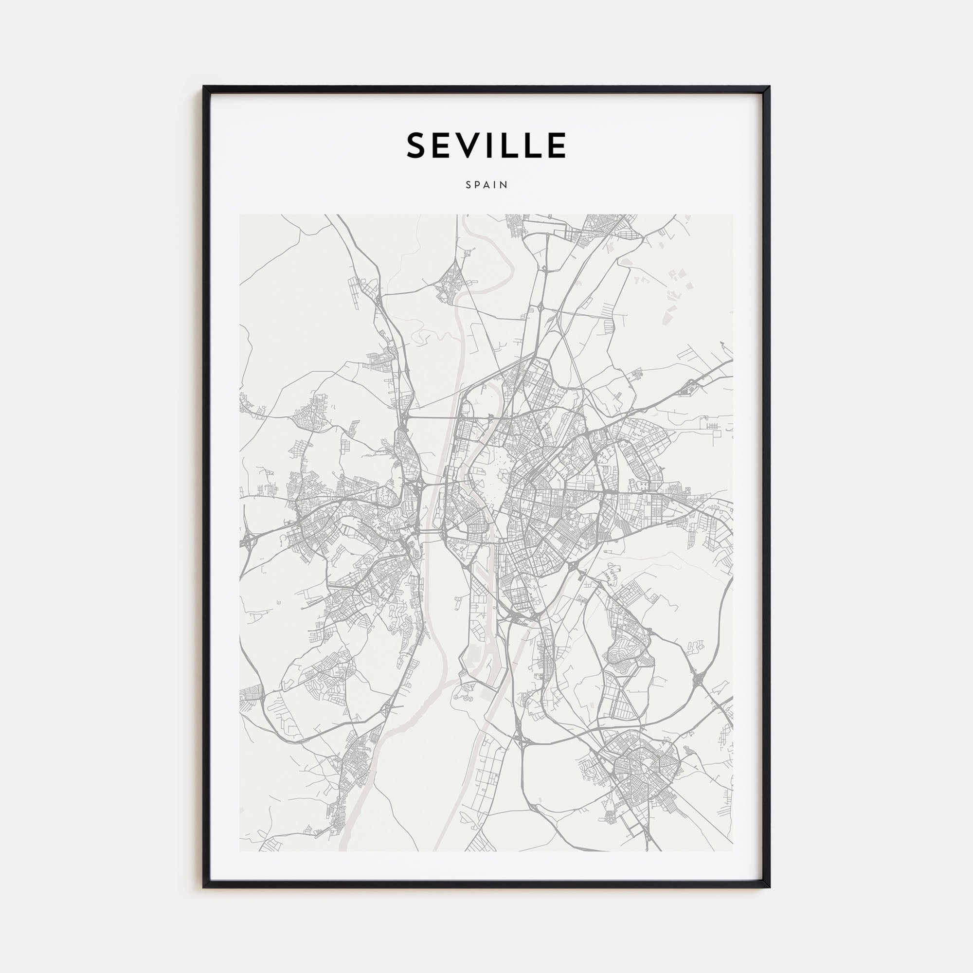 Seville Map Portrait Poster