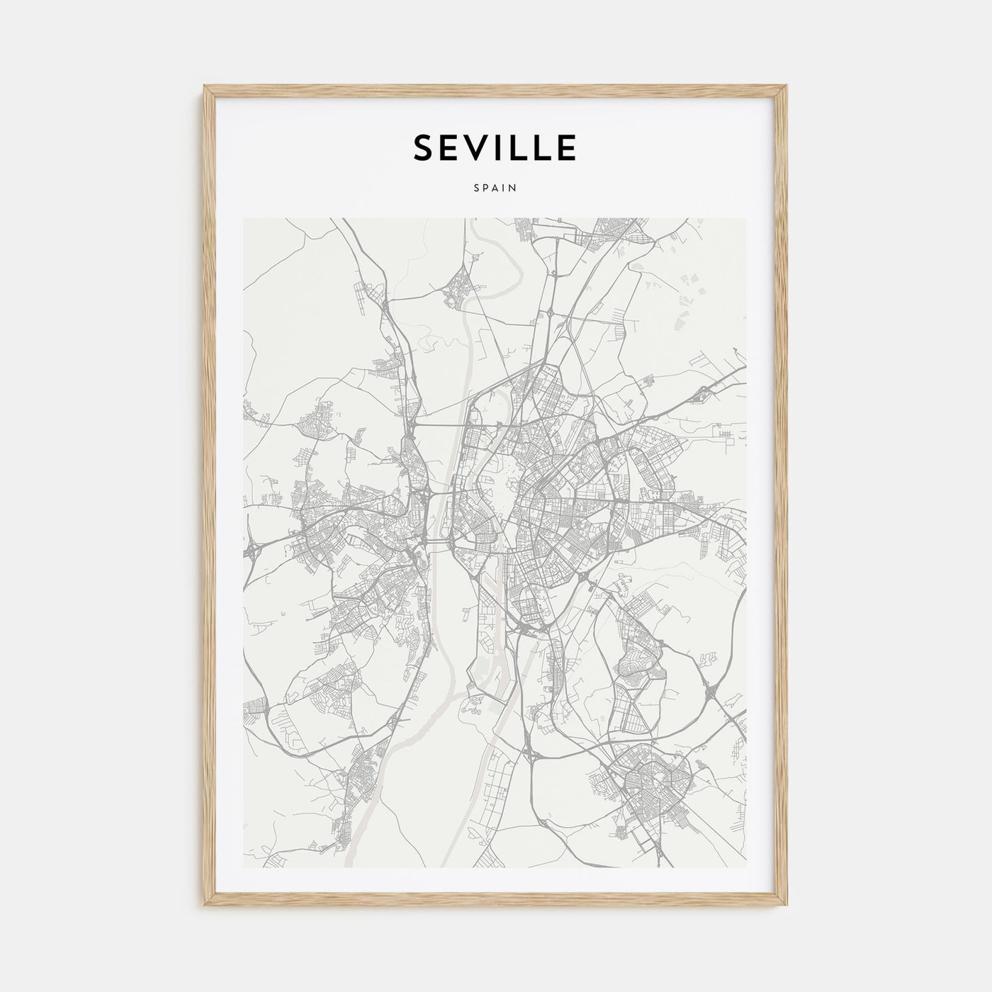 Seville Map Portrait Poster