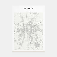 Seville Map Portrait Poster