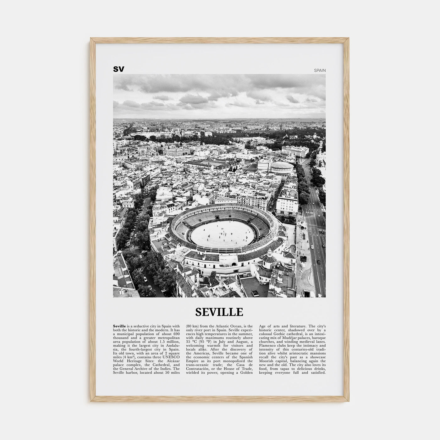 Seville Travel B&W Poster