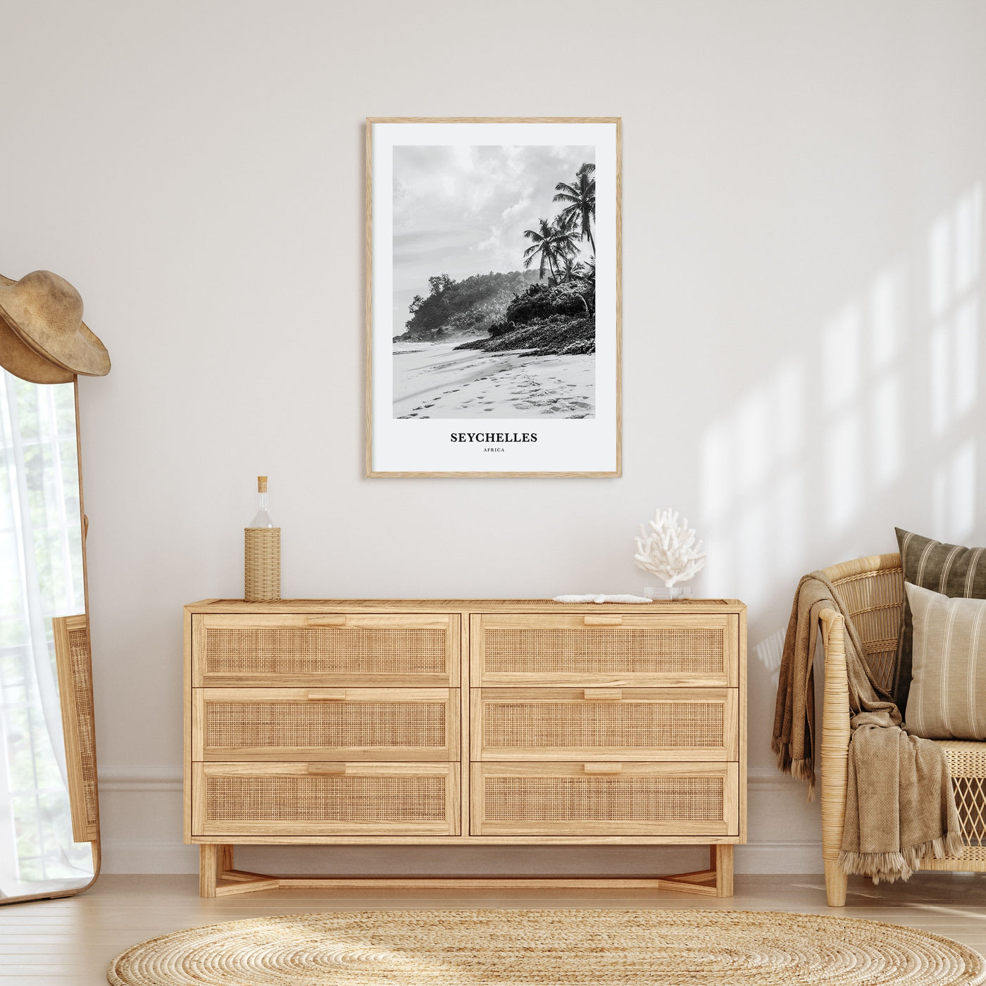 Seychelles Portrait B&W Poster