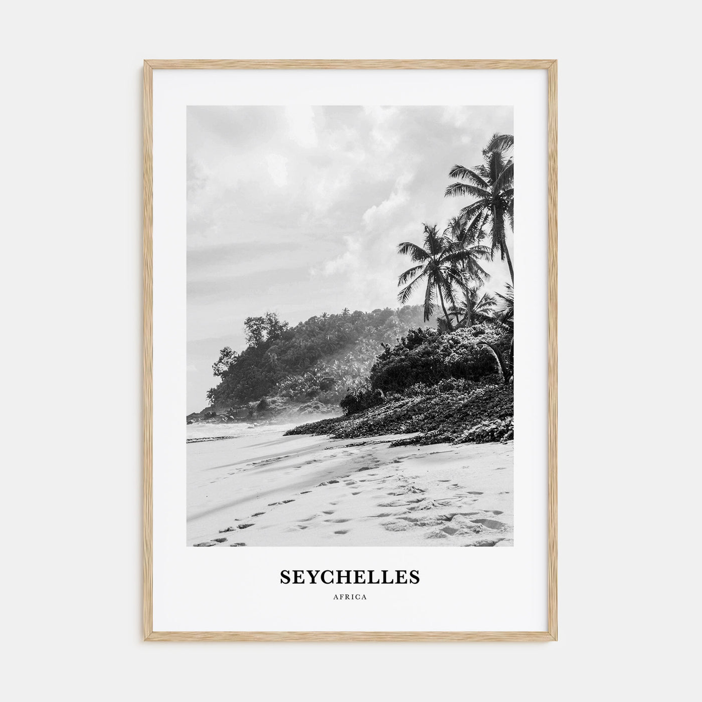 Seychelles Portrait B&W Poster
