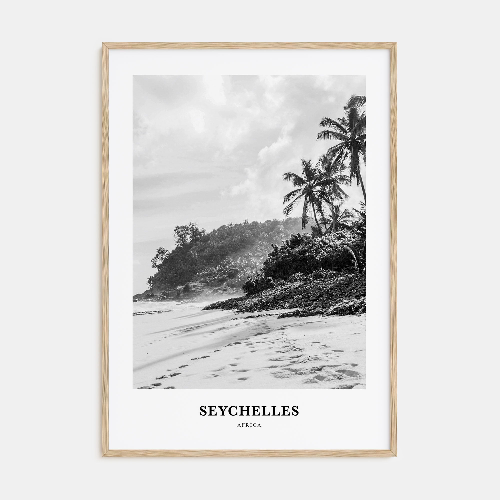 Seychelles Portrait B&W Poster