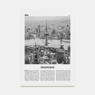 Shanghai Travel B&W No 1 Poster