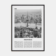 Shanghai Travel B&W No 1 Poster