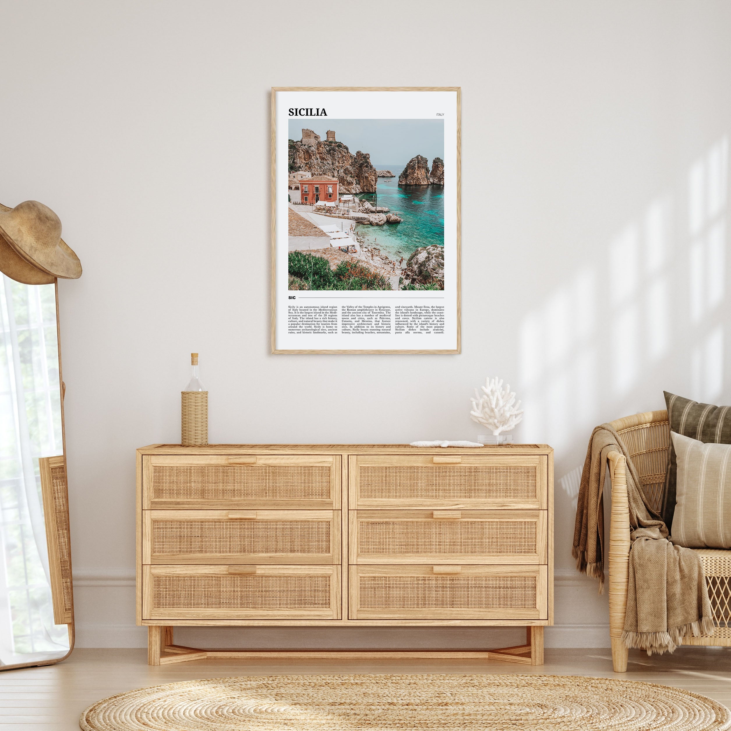 Sicilia Travel Color Poster