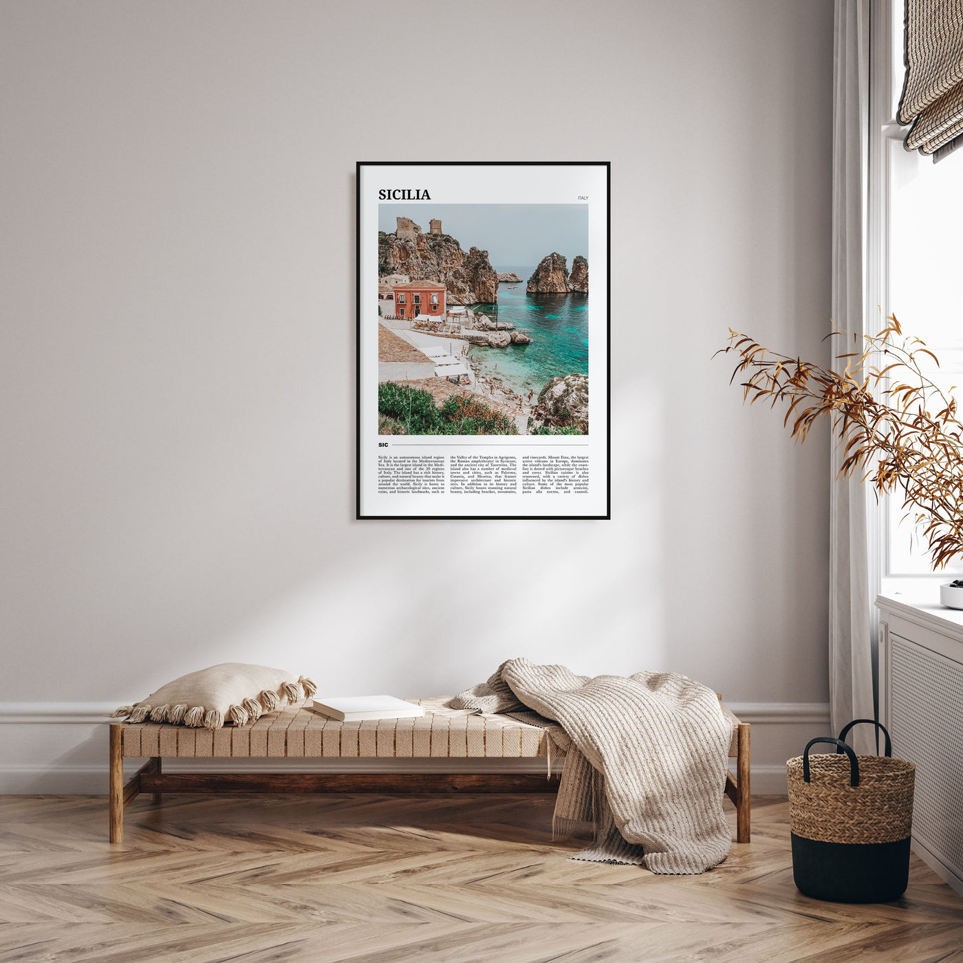 Sicilia Travel Color Poster