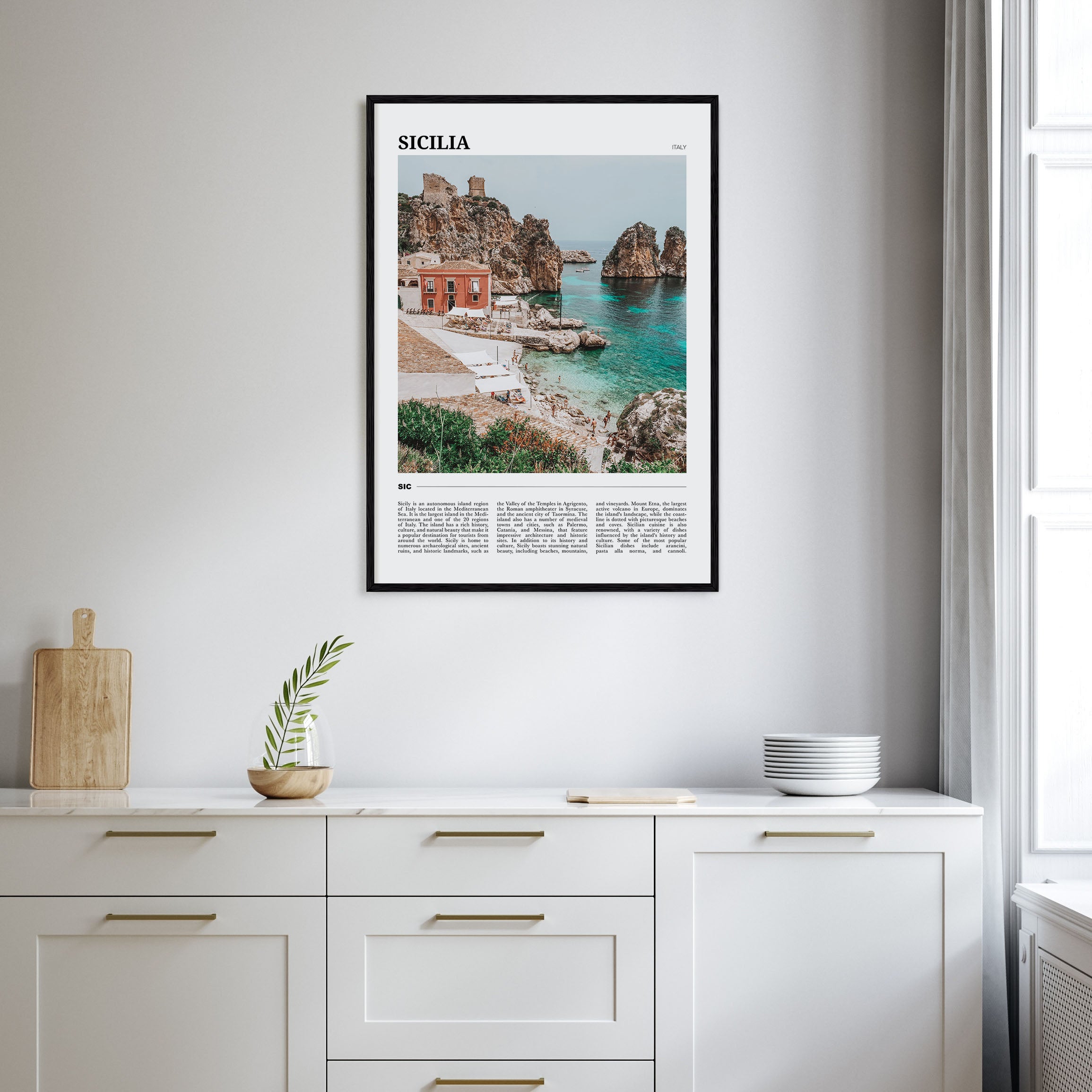 Sicilia Travel Color Poster