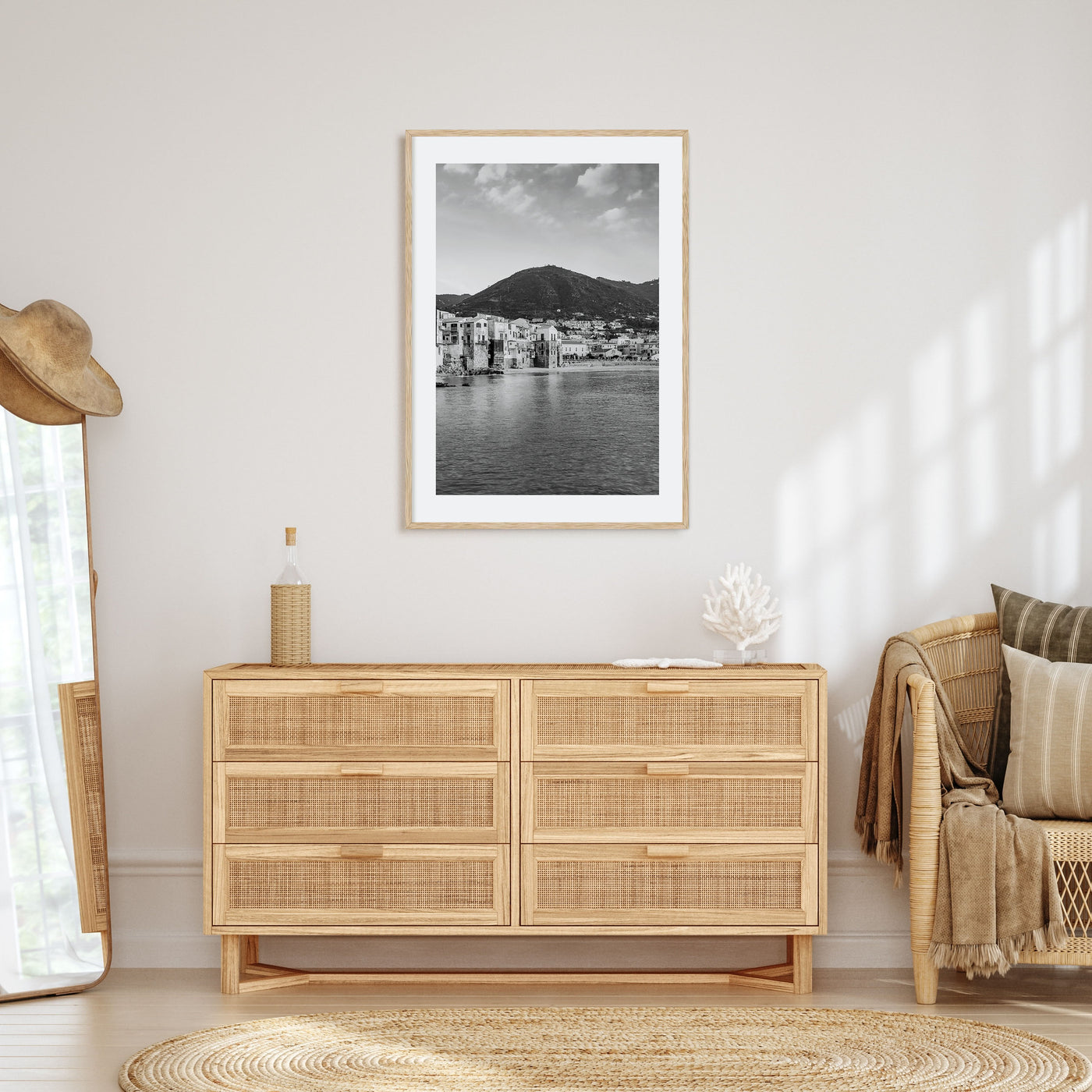 Sicily Photo B&W Poster