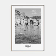 Sicily Portrait B&W No 2 Poster