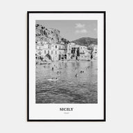 Sicily Portrait B&W No 2 Poster