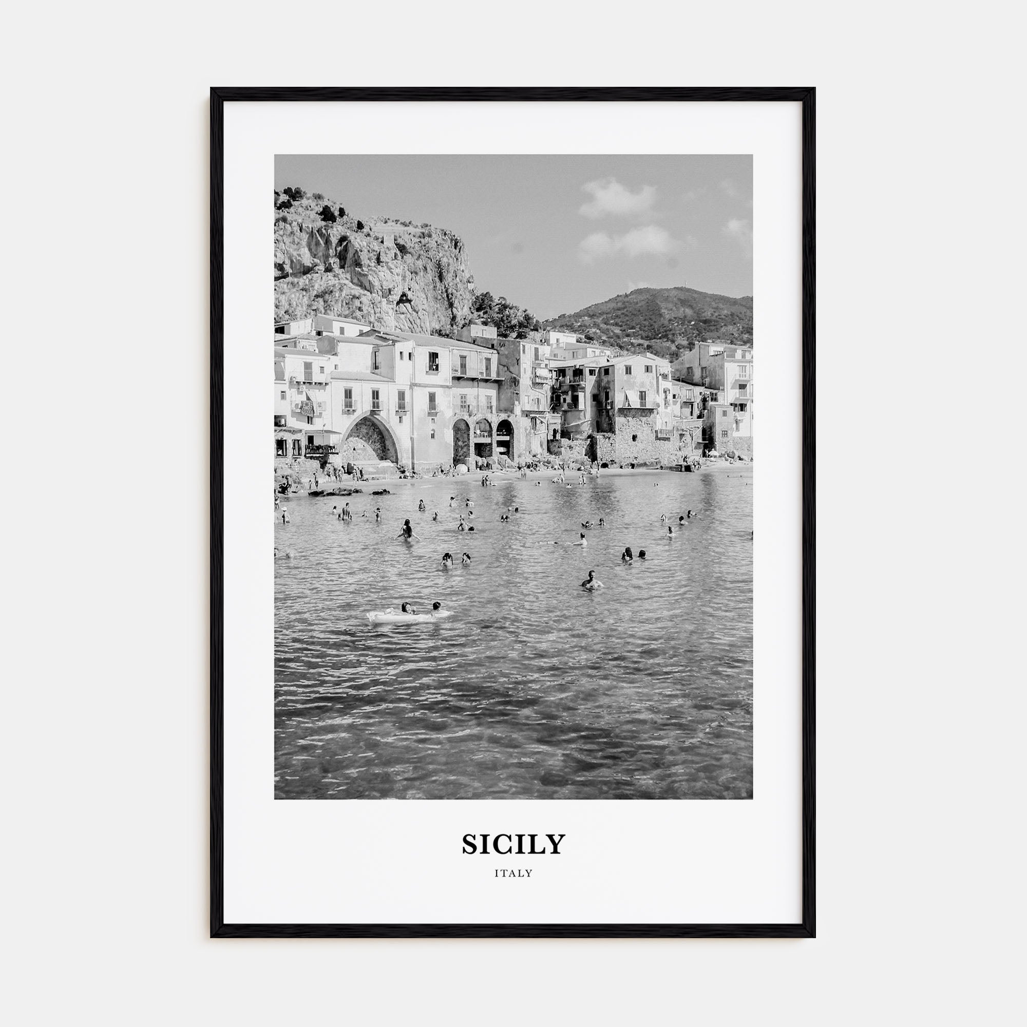 Sicily Portrait B&W No 2 Poster