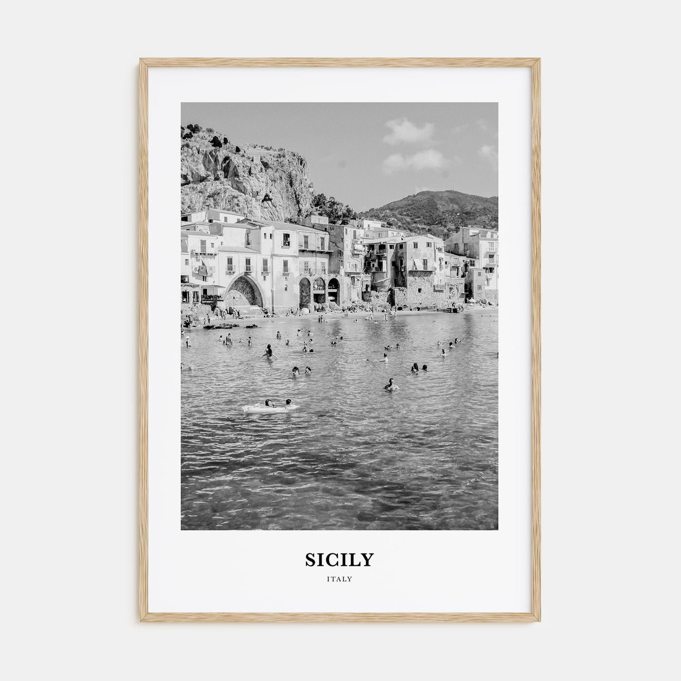 Sicily Portrait B&W No 2 Poster