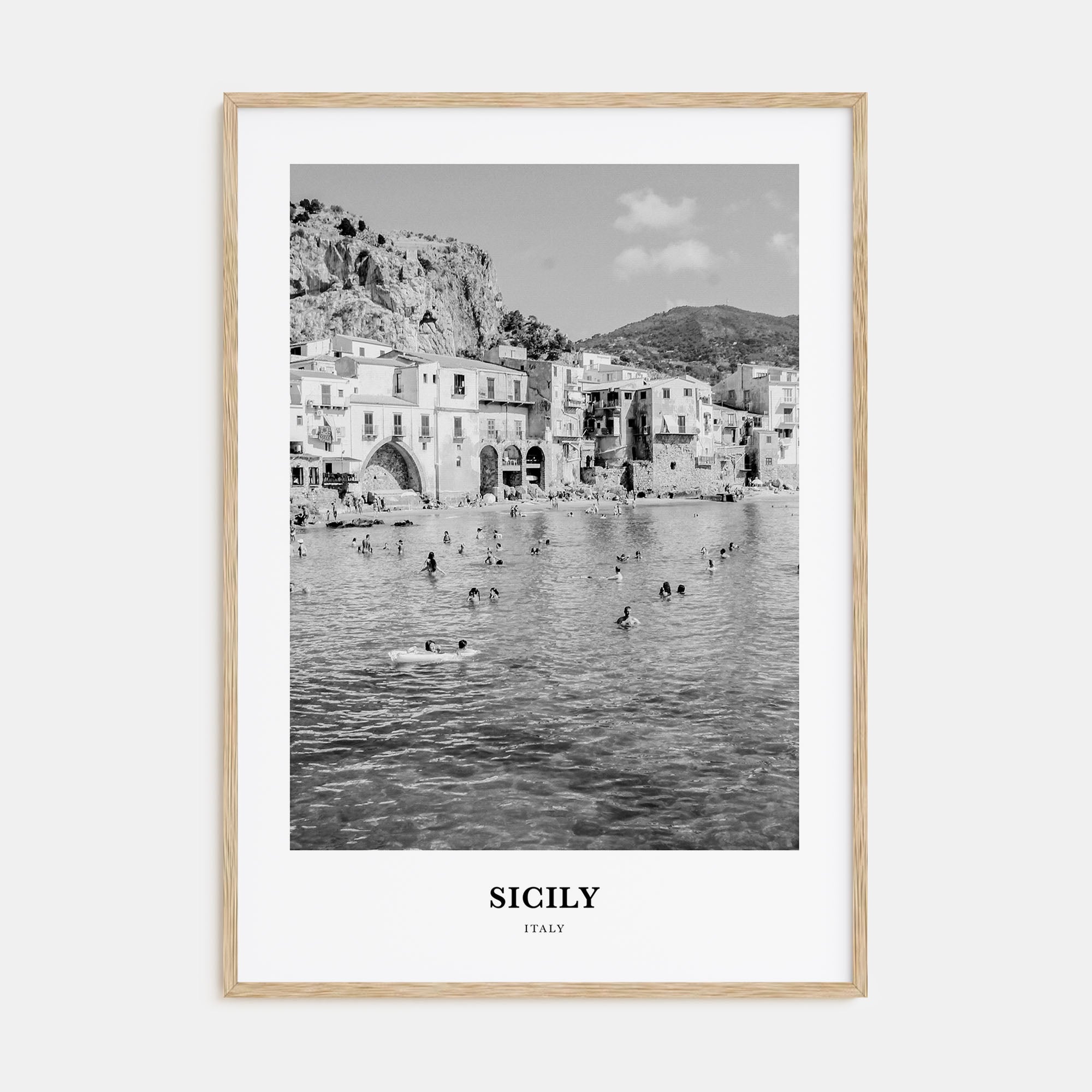 Sicily Portrait B&W No 2 Poster