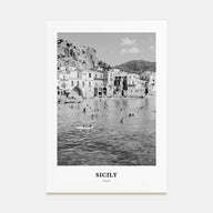 Sicily Portrait B&W No 2 Poster