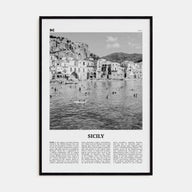 Sicily Travel B&W No 1 Poster