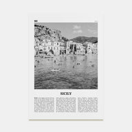 Sicily Travel B&W No 1 Poster