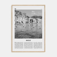 Sicily Travel B&W No 1 Poster