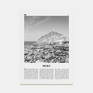 Sicily Travel B&W No 2 Poster