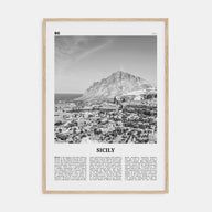 Sicily Travel B&W No 2 Poster
