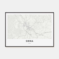 Siena Map Landscape Poster