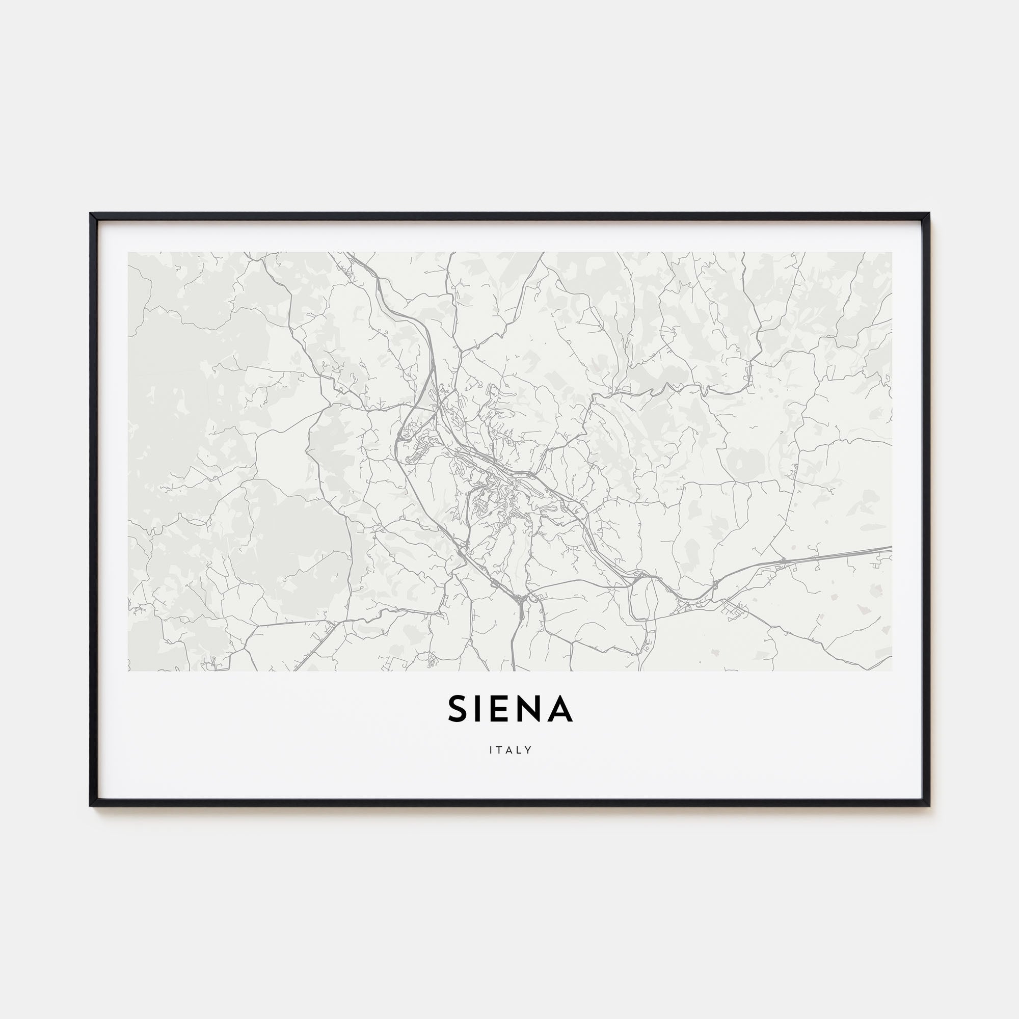 Siena Map Landscape Poster