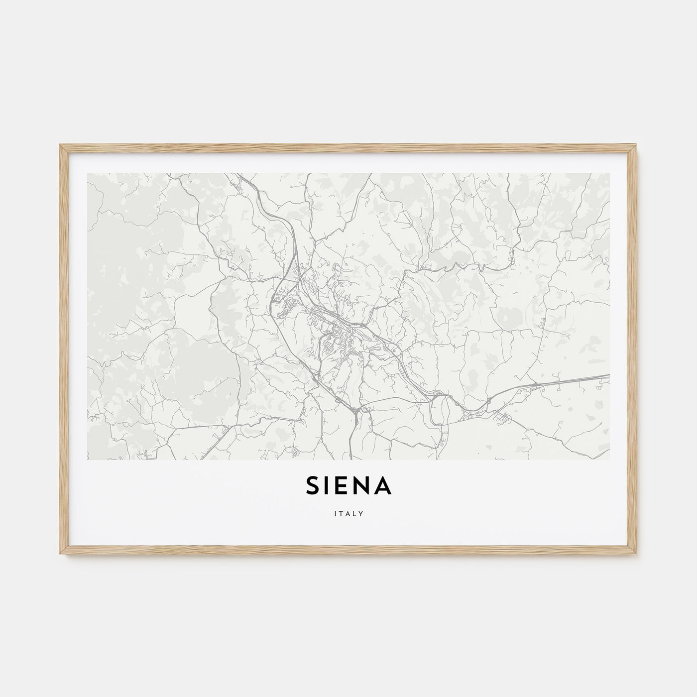 Siena Map Landscape Poster