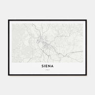 Siena Map Landscape Poster