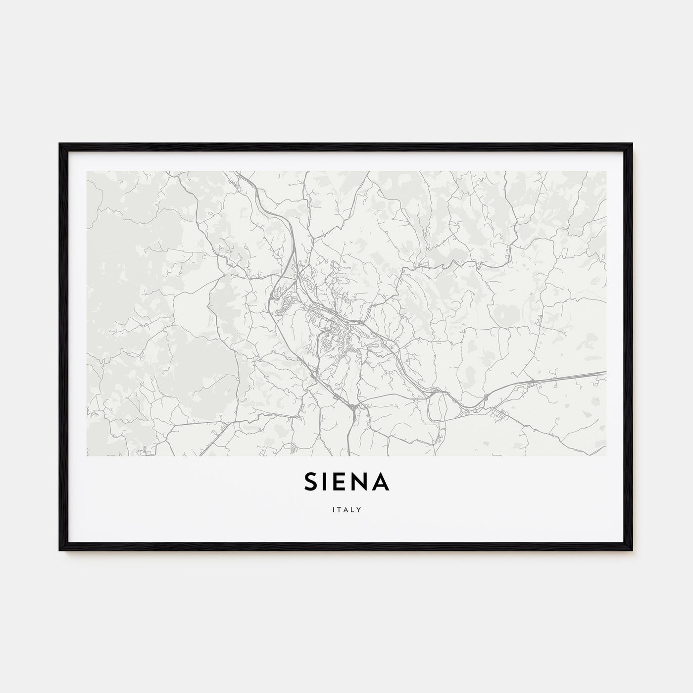 Siena Map Landscape Poster