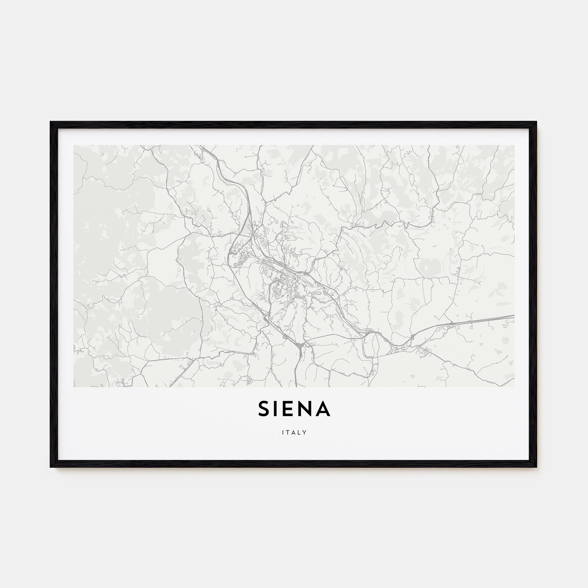 Siena Map Landscape Poster