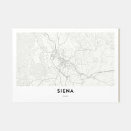 Siena Map Landscape Poster