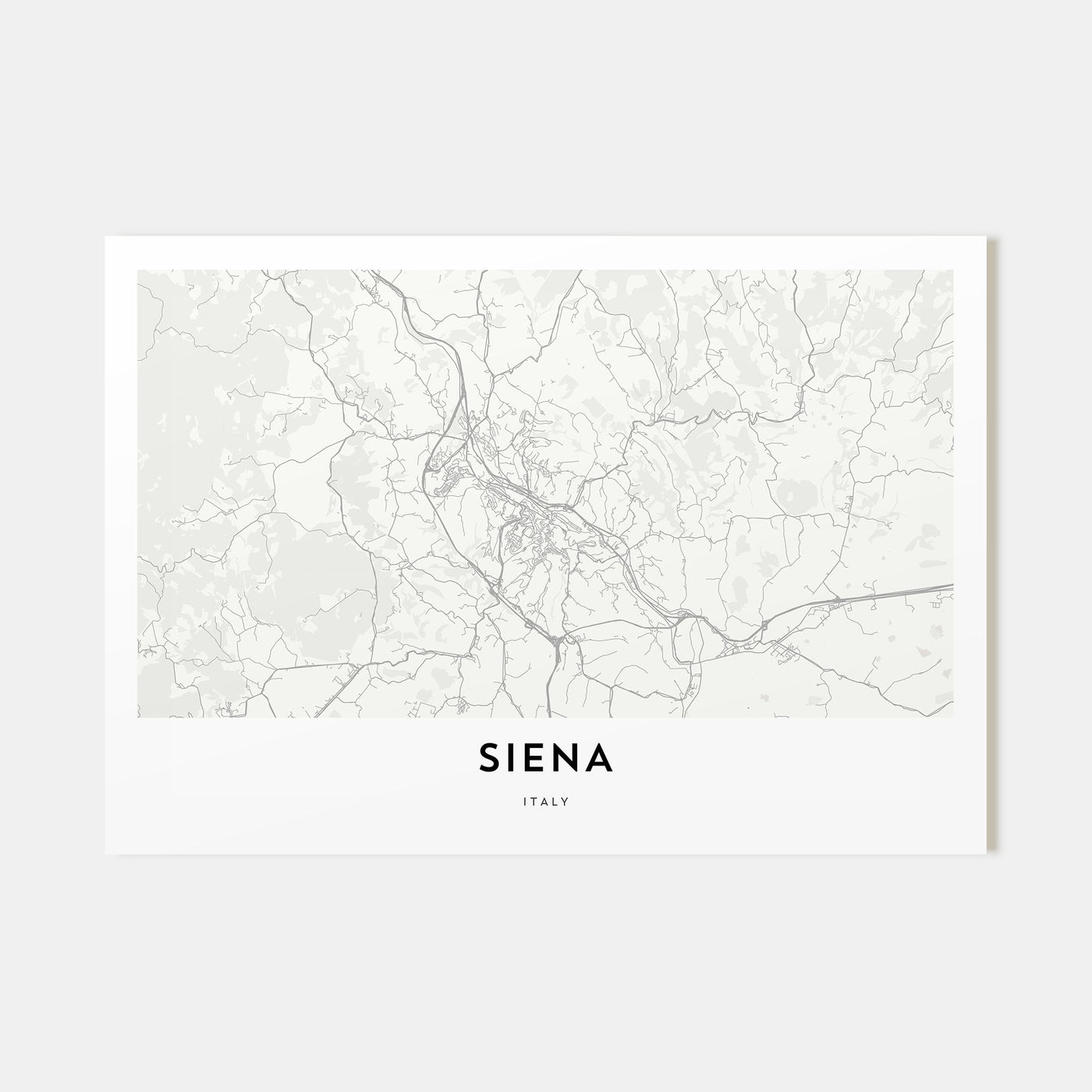 Siena Map Landscape Poster