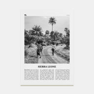 Sierra Leone Travel B&W Poster
