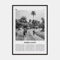Sierra Leone Travel B&W Poster