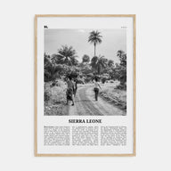 Sierra Leone Travel B&W Poster