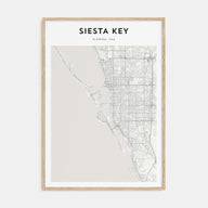 Siesta Key Map Portrait Poster